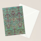 Persian Kirman Rug Floral Pattern Cute Abstract Flowers Stationery Card Gallery Image 2
