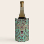 Persian Kirman Rug Floral Pattern Cute Abstract Flowers Wine Chiller Gallery Image 1