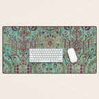 Persian Kirman Rug Floral Pattern Cute Abstract Flowers Desk Mat Gallery Image 1