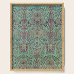Persian Kirman Rug Floral Pattern Cute Abstract Flowers Serving Tray Gallery Image 1