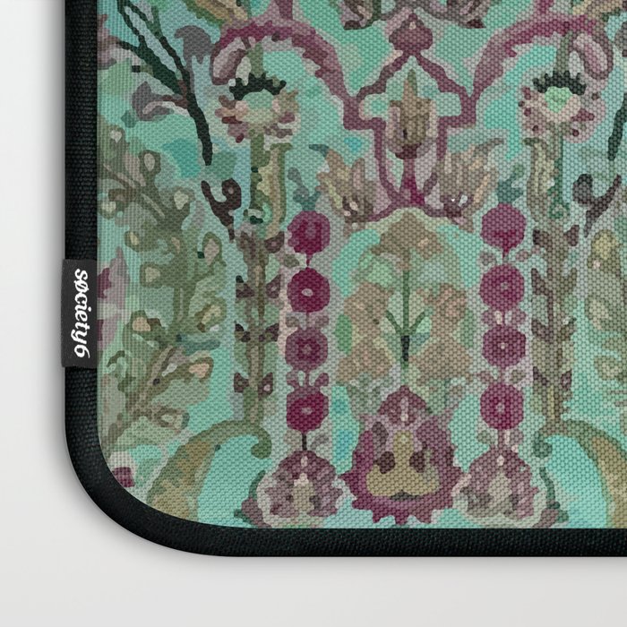 Persian Kirman Rug Floral Pattern Cute Abstract Flowers Laptop Sleeve Gallery Image 3