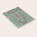 Persian Kirman Rug Floral Pattern Cute Abstract Flowers Notebook Gallery Image 3