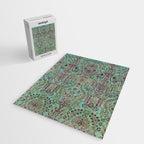 Persian Kirman Rug Floral Pattern Cute Abstract Flowers Jigsaw Puzzle Gallery Image 2