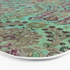 Persian Kirman Rug Floral Pattern Cute Abstract Flowers Bath Mat Gallery Image 3