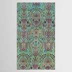 Persian Kirman Rug Floral Pattern Cute Abstract Flowers Tablecloth Gallery Image 2