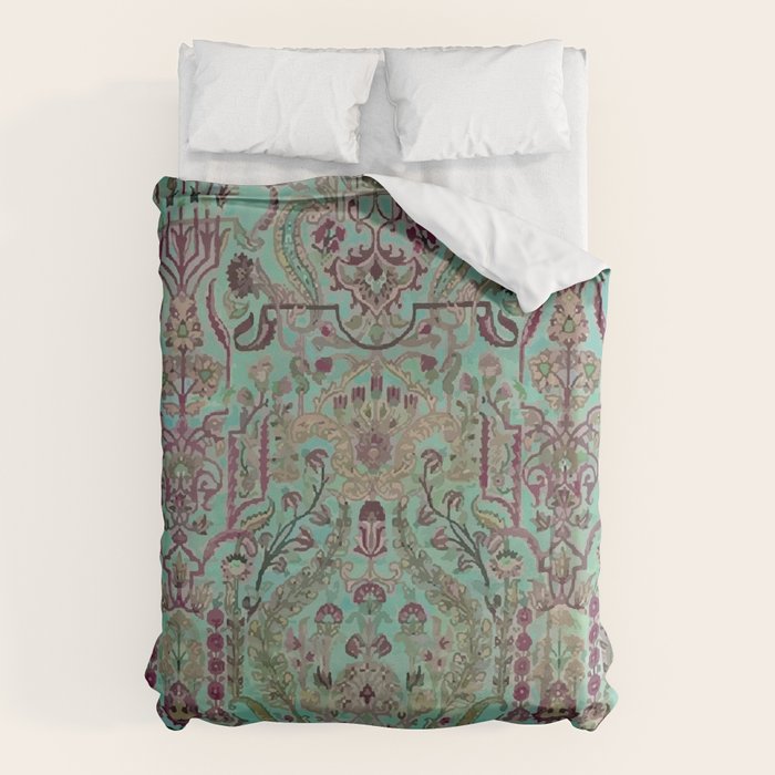 Persian Kirman Rug Floral Pattern Cute Abstract Flowers Duvet Cover Gallery Image 1