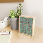 Persian Kirman Rug Floral Pattern Cute Abstract Flowers Mini Art Print Gallery Image 2