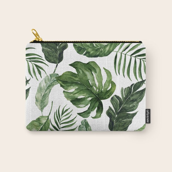 Tropical Leaf Carry All Pouch Gallery Image 1