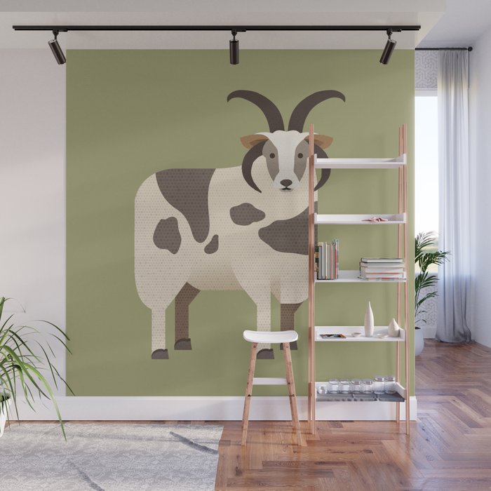 Whimsy Jacob Sheep Wall Mural Gallery Image 1