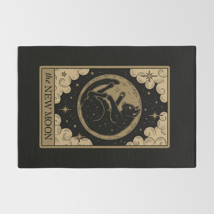 The New Moon - Dark Background Rug Gallery Image 2