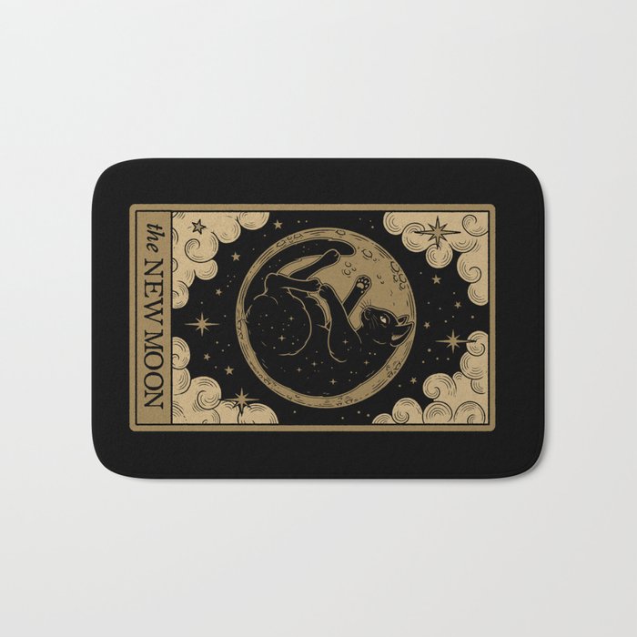 The New Moon - Dark Background Bath Mat Gallery Image 1