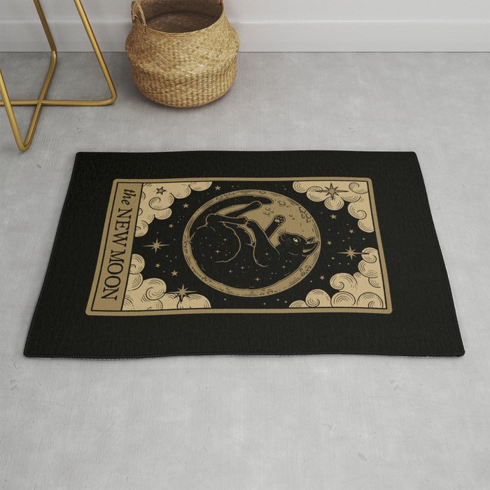 The New Moon - Dark Background Rug Gallery Image 1
