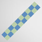 Blue and Light Green Checkerboard Pattern Table Runner Gallery Image 3