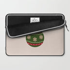 Christmas Bauble Green And Red Laptop Sleeve Gallery Image 2