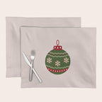 Christmas Bauble Green And Red Placemat Gallery Image 1