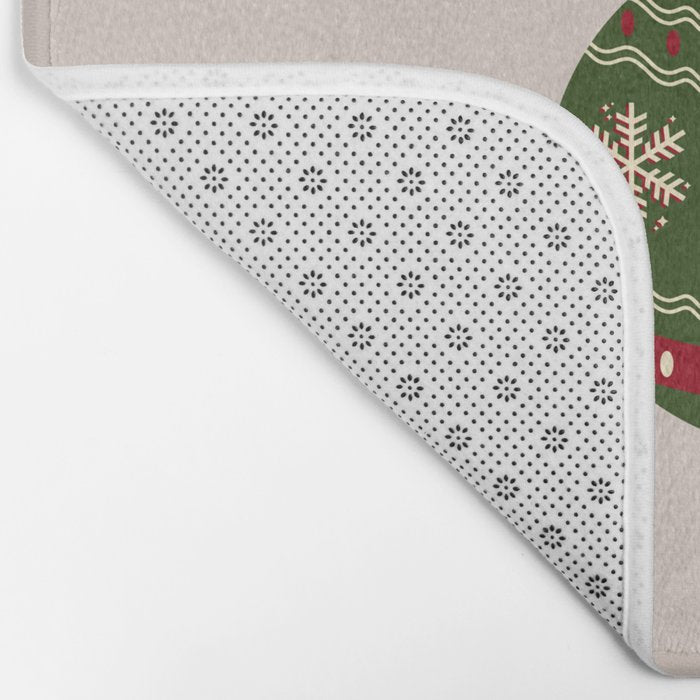 Christmas Bauble Green And Red Bath Mat Gallery Image 2