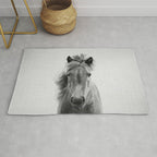 Wild Horse - Black & White Rug Gallery Image 1