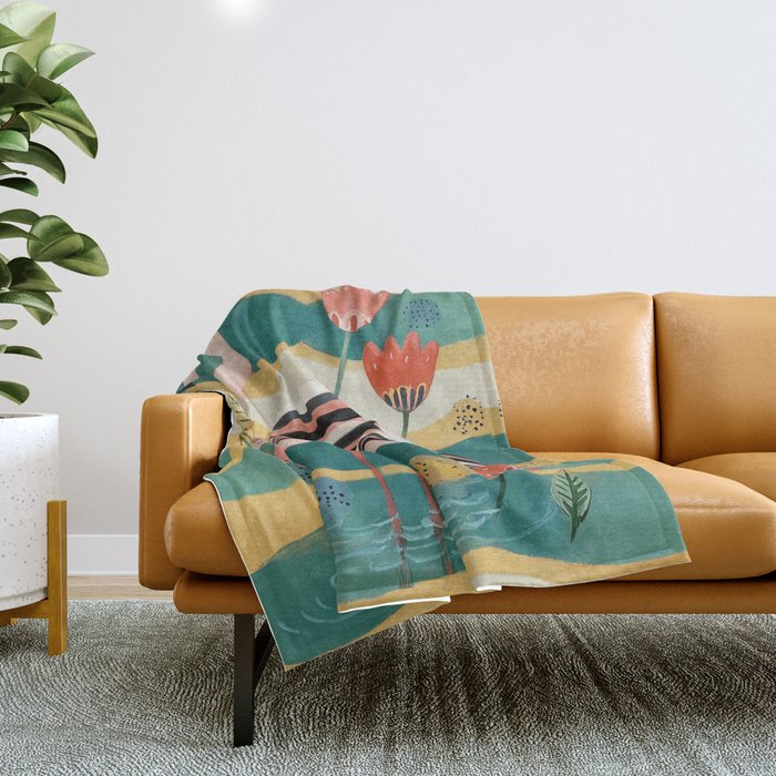 Pink Flamingo Throw Blanket Gallery Image 1