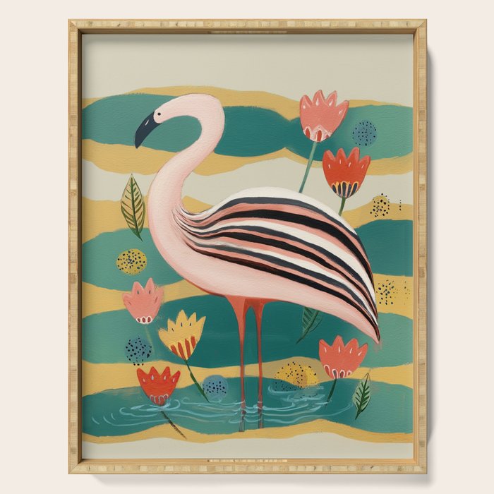 Pink Flamingo Serving Tray Gallery Image 1
