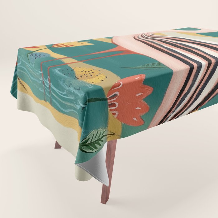 Pink Flamingo Tablecloth Gallery Image 1