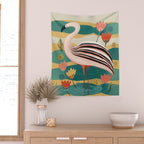 Pink Flamingo Wall Tapestry Gallery Image 2