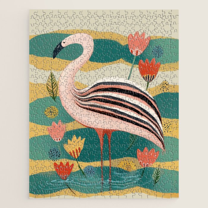 Pink Flamingo Jigsaw Puzzle Gallery Image 1