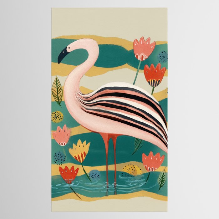 Pink Flamingo Tablecloth Gallery Image 2