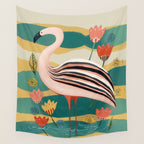 Pink Flamingo Wall Tapestry Gallery Image 4
