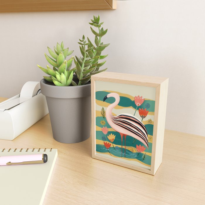 Pink Flamingo Mini Art Print Gallery Image 2