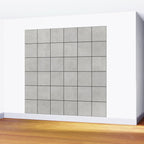 Large Grid Pattern - Grey Wall Mural Gallery Image 2