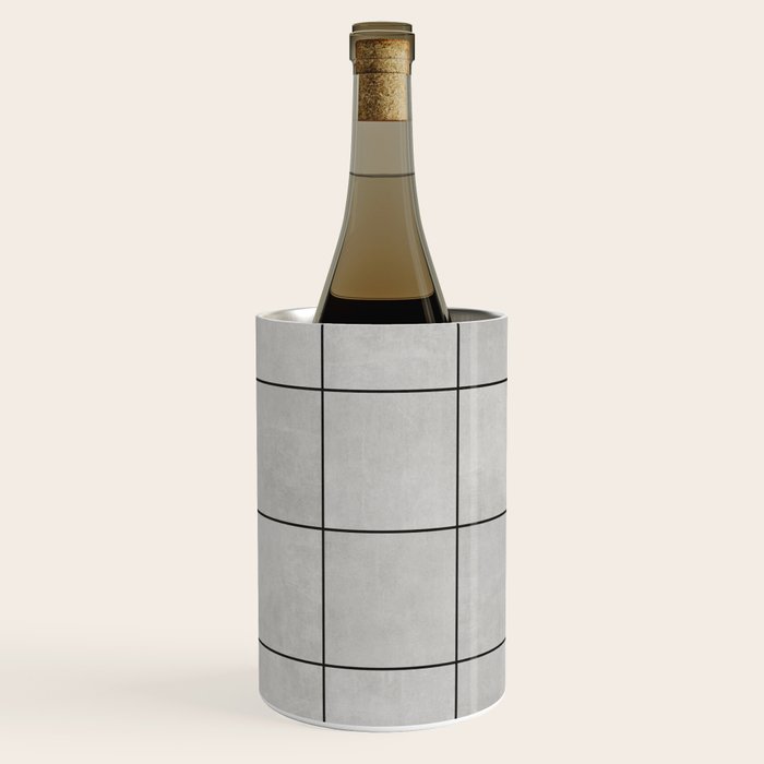 Large Grid Pattern - Grey Wine Chiller Gallery Image 3