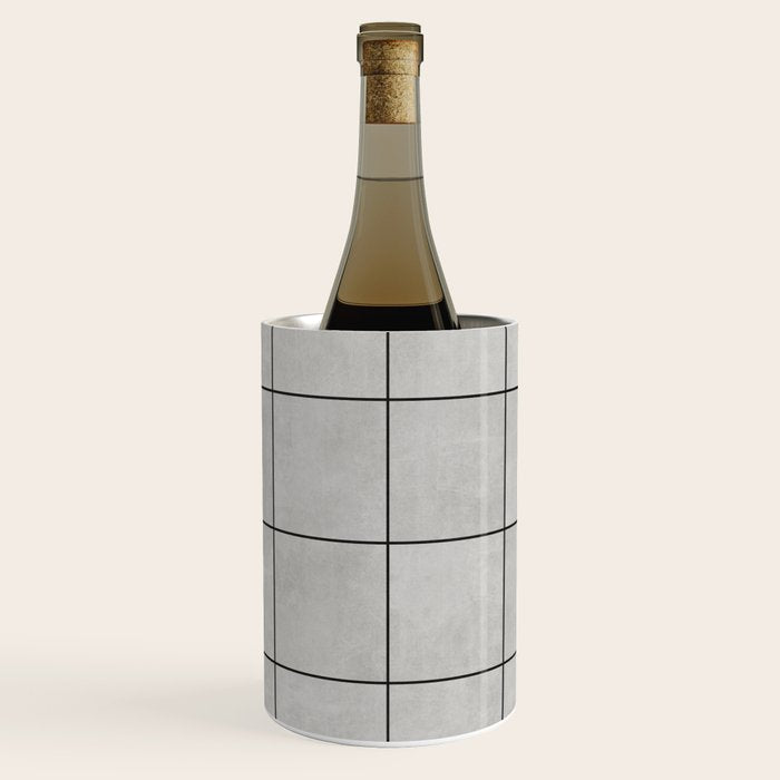 Large Grid Pattern - Grey Wine Chiller Gallery Image 1