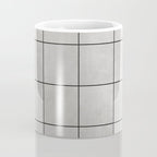 Large Grid Pattern - Grey Coffee Mug Gallery Image 4