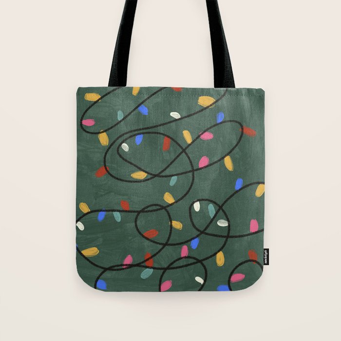 Christmas fairy lights Tote Bag Gallery Image 1