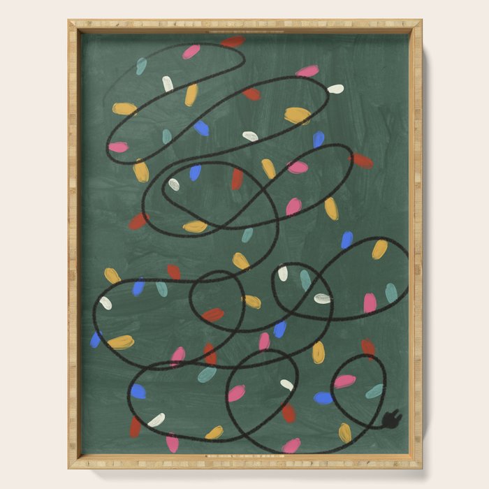 Christmas fairy lights Serving Tray Gallery Image 1