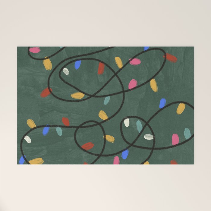 Christmas fairy lights Welcome Mat Gallery Image 1