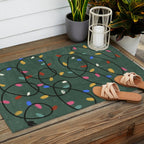Christmas fairy lights Outdoor Rug Gallery Image 2