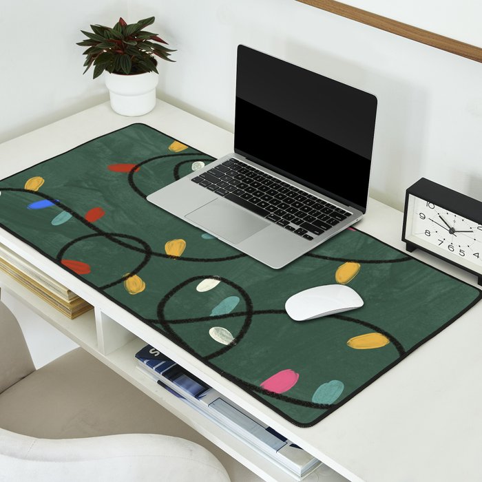 Christmas fairy lights Desk Mat Gallery Image 2