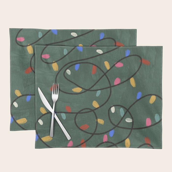 Christmas fairy lights Placemat Gallery Image 1