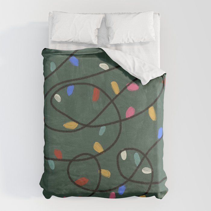 Christmas fairy lights Duvet Cover Gallery Image 6