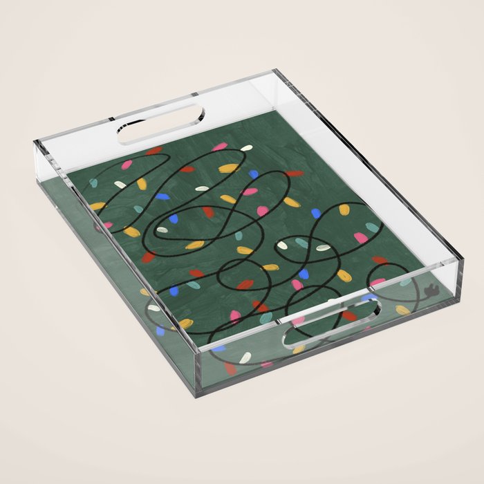 Christmas fairy lights Acrylic Tray Gallery Image 1