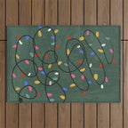 Christmas fairy lights Outdoor Rug Gallery Image 1