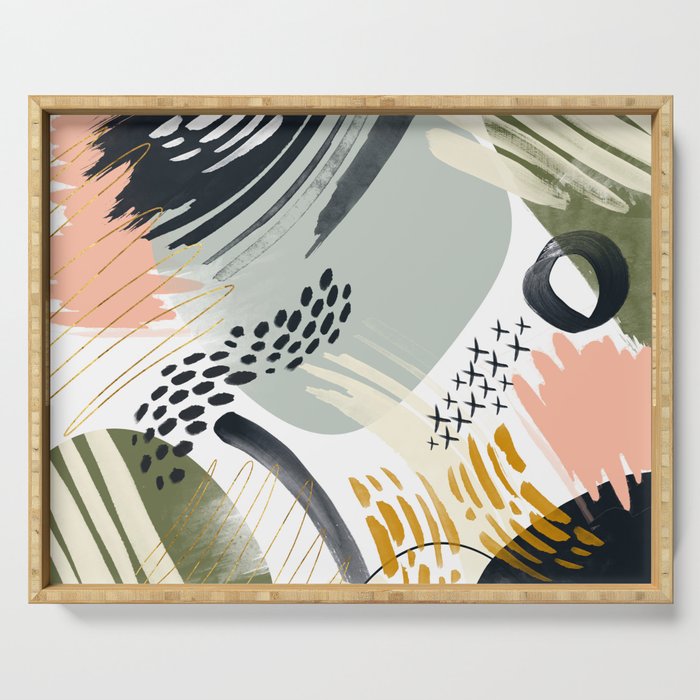 Abstract autumn season Serving Tray Gallery Image 1