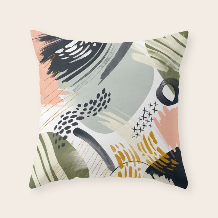 Abstract autumn season Throw Pillow Gallery Image 6