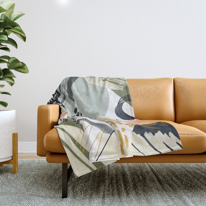 Abstract autumn season Throw Blanket Gallery Image 1