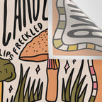 Mushrooms of North Carolina Wall Tapestry Gallery Image 3