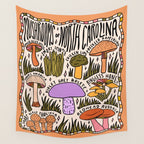 Mushrooms of North Carolina Wall Tapestry Gallery Image 4