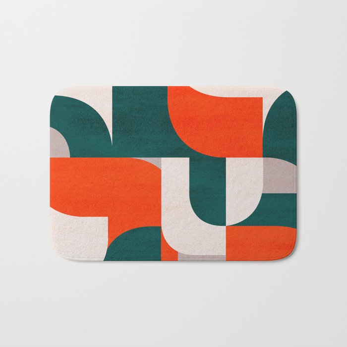 Mid century landscape Bath Mat Gallery Image 1