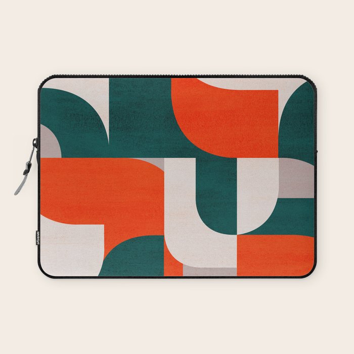 Mid century landscape Laptop Sleeve Gallery Image 1