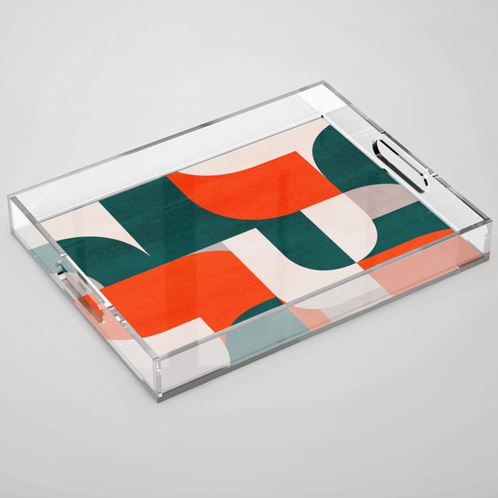Mid century landscape Acrylic Tray Gallery Image 1